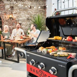 Barbecue Gaz Et Charbon Hybride Char-Broil Gas2Coal 330 2.0 3 Brûleurs + 1 Latéral -Barbecue Étagères Magasin barbecue gaz charbon char broil gastocoal 330 20 6