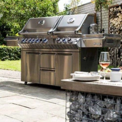 Napoleon Barbecue Gaz Napoléon Prestige Pro 825 SIBPSS 6 Brûleurs + 1 Latéral + 1 Arrière -Barbecue Étagères Magasin barbecue gaz napoleon pro infrarouge inox 825 6
