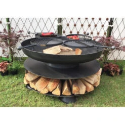 Braséro De Jardin Firepit Ring Of Logs Avec 4 Grilles Ø120 X H70 Cm 6 Braséro De Jardin Firepit Ring Of Logs Avec 4 Grilles Ø120 X H70 Cm -Barbecue Étagères Magasin brasero avec 4 grilles firepit ring of logs 120 2