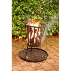 ESSCHERT DESIGN Braséro De Jardin Corbeille Panier à Feu 35 Cm -Barbecue Étagères Magasin brasero corbeille rond 35cm 3