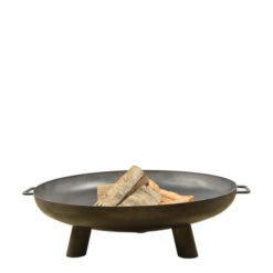 ESSCHERT DESIGN Braséro De Jardin Ø80 X H25 Cm Acier + Grille Barbecue -Barbecue Étagères Magasin brasero de jardin o80 x h25 cm acier grille bbq 3