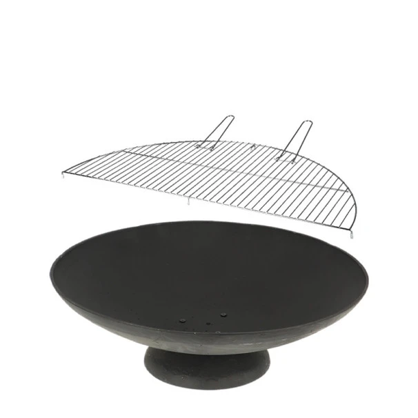 ESSCHERT DESIGN Braséro De Jardin Ø80 X H26 Cm Fonte + 1/2 Grille Bbq 1 ESSCHERT DESIGN Braséro De Jardin Ø80 X H26 Cm Fonte + 1/2 Grille Bbq