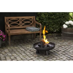 ESSCHERT DESIGN Braséro De Jardin Ø60 X H24 Cm Acier -Barbecue Étagères Magasin brasero esschert acier 677 x 24 cm 2