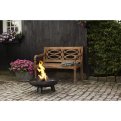 ESSCHERT DESIGN Braséro De Jardin Ø60 X H24 Cm Acier -Barbecue Étagères Magasin brasero esschert acier 677 x 24 cm 3