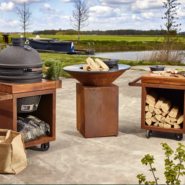 Braséro Plancha OFYR Classic 100 Acier Corten 1 Braséro Plancha OFYR Classic 100 Acier Corten