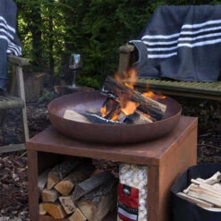 ESSCHERT DESIGN Braséro Storage Corten Esschert 80 Cm + 1/2 Grille De Cuisson 5 ESSCHERT DESIGN Braséro Storage Corten Esschert 80 Cm + 1/2 Grille De Cuisson -Barbecue Étagères Magasin brasero storage corten esschert 80 12 grille de cuisson 2