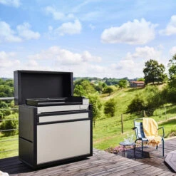 LED + Boîtier Pile + Interrupteur - Capot Chariot PAF/PIF Forge Adour -Barbecue Étagères Magasin chariot plancha forge adour premium 75 acier 1 min