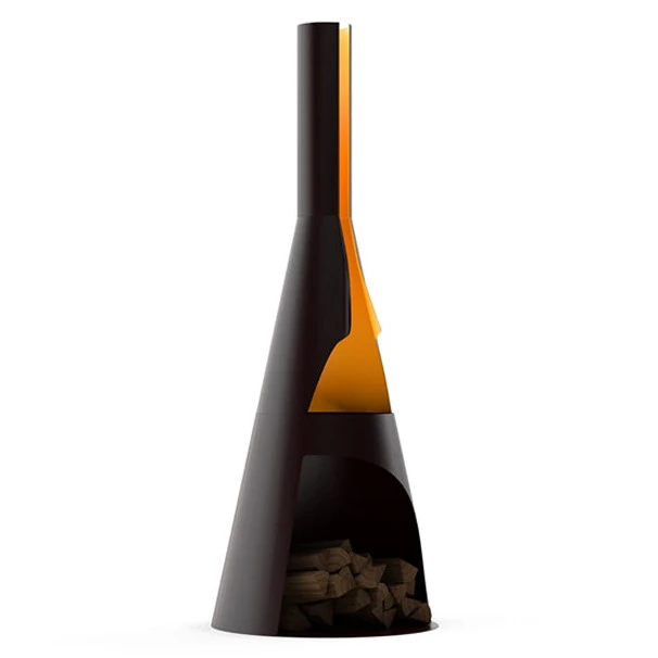 Cheminée D'extérieur Huugy Kerria L Diam 54 Métal Noir 2 Cheminée D'extérieur Huugy Kerria L Diam 54 Métal Noir – Image 2