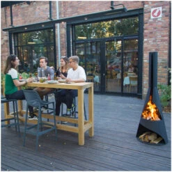 Cheminée D'extérieur Huugy Kerria L Diam 54 Métal Noir 7 Cheminée D'extérieur Huugy Kerria L Diam 54 Métal Noir -Barbecue Étagères Magasin cheminee kerria l diam 54 metal noir 3