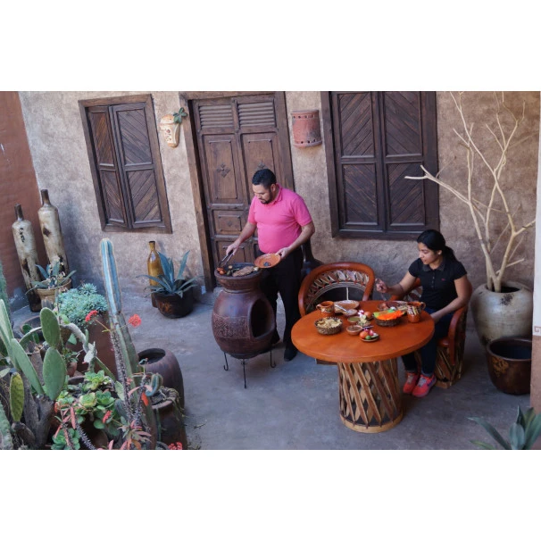 Cheminée Mexicaine Sur Base Avec Grille Inox Mexico Trade Center Jumbo 113 Cm Brun 6 Cheminée Mexicaine Sur Base Avec Grille Inox Mexico Trade Center Jumbo 113 Cm Brun – Image 6