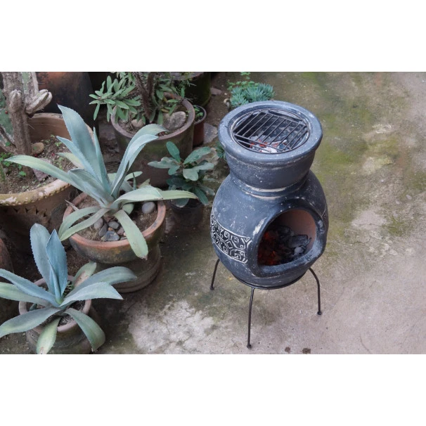 Cheminée Mexicaine Sur Base Avec Grille Inox Mexico Trade Center Jumbo 113 Cm Brun 8 Cheminée Mexicaine Sur Base Avec Grille Inox Mexico Trade Center Jumbo 113 Cm Brun – Image 8