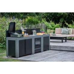 Cuisine D'extérieur ENO Modulo Acier Pour Plancha - 3 Modules Avec Cuisinière Et Chariot Félix 11 Cuisine D'extérieur ENO Modulo Acier Pour Plancha - 3 Modules Avec Cuisinière Et Chariot Félix -Barbecue Étagères Magasin cuisine modulo 3 cuisiniere chariot felix 4