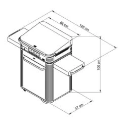 Ensemble Plancha électrique Eno Enosign 65 Inox Et Noir Sur Chariot + Capot -Barbecue Étagères Magasin ensemble plancha electrique enosign 65 inox et noir sur chariot capot 6