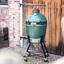 Kamado Big Green Egg S Øint 33 Cm Sur Chariot + Déflecteur -Barbecue Étagères Magasin kamado big green egg s sur chariot deflecteur 2