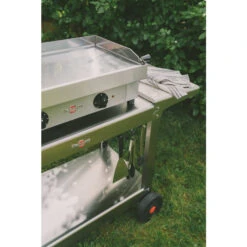 Chariot Inox "Plein Air" Pour Plancha Krampouz Double -Barbecue Étagères Magasin khea05 chariot inox plein air pour plancha krampouz double