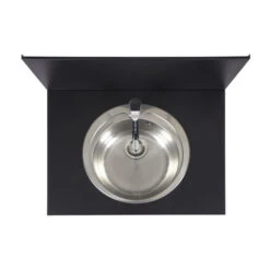 Modulo Evier - Coloris Inox Et Noir - Pour Cuisine D'extérieur ENO -Barbecue Étagères Magasin modulo inox noir evier cuisine exterieur eno 3