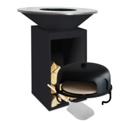 Nouveaux produits 17 Pack Brasero Plancha OFYR Classic 85 Noir Avec Stockage + Four à Pizza