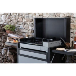 Pack Plancha Forge Adour PREMIUM 60 Acier Noir Et Gris + Chariot Et Capot -Barbecue Étagères Magasin pack plancha gaz forge adour premium 60 acier noir gris 5