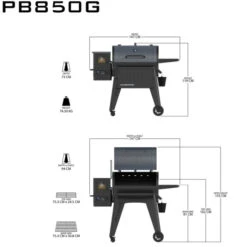 Pack Barbecue Pit Boss Navigator 850 + Housse + 3 Sacs Pellets + Pierre à Pizza 11 Pack Barbecue Pit Boss Navigator 850 + Housse + 3 Sacs Pellets + Pierre à Pizza -Barbecue Étagères Magasin pit boss dimensions navigator 850 min 1