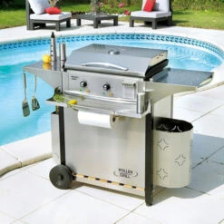 Plancha électrique Acier émaillé Roller Grill PL600E 59 X 38 -Barbecue Étagères Magasin plancha electrique acier emaille roller grill pl600e 59x38 3