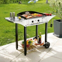 Plancha électrique Acier émaillé Roller Grill PL600E 59 X 38 -Barbecue Étagères Magasin plancha electrique acier emaille roller grill pl600e 59x38 5