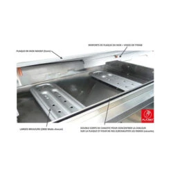 Plancha électrique Encastrable Inox Planet Oasi 60 Lisse 1 Feu 60 X 40 -Barbecue Étagères Magasin plancha electrique planet inox oasis 60 lisse avec couvercle 3