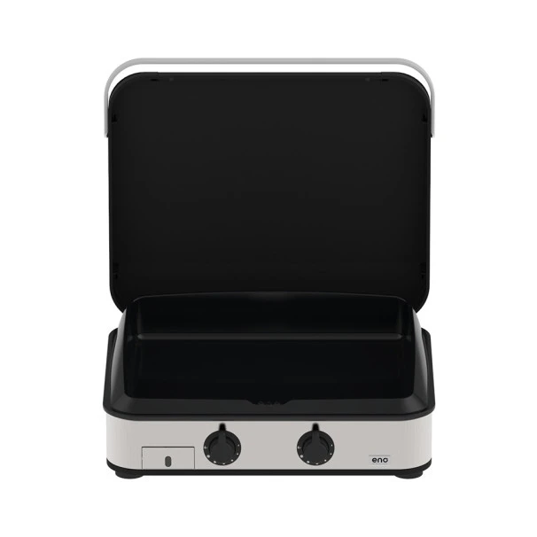 Plancha Gaz Eno 65 Enosign Inox Et Noir 2 Brûleurs 56 X 40 Avec Couvercle 5 Plancha Gaz Eno 65 Enosign Inox Et Noir 2 Brûleurs 56 X 40 Avec Couvercle – Image 5