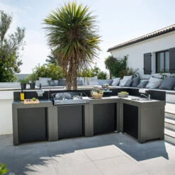 Modulo Plan De Travail - Gris Acier - Cuisine D'extérieur ENO -Barbecue Étagères Magasin pmod7001 modulo standard acier cuisine exterieur eno 5 min