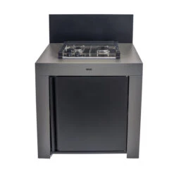 Modulo Table De Cuisson Master 2 Brûleurs - Coloris Gris Cargo - Pour Cuisine D'extérieur ENO -Barbecue Étagères Magasin pmod7006 2 cuisine exterieur modulo master 2 gris cargo eno