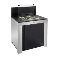 Cuisine D'extérieur ENO Modulo Inox Et Noir Pour Plancha - 4 Modules Avec Table De Cuisson Master -Barbecue Étagères Magasin pmod8506 1 cuisine exterieur modulo master 2 noir et inox eno 1 2