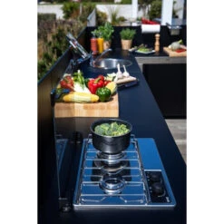 Modulo Table De Cuisson Master 2 Brûleurs - Coloris Inox Et Noir - Pour Cuisine D'extérieur ENO 16 Modulo Table De Cuisson Master 2 Brûleurs - Coloris Inox Et Noir - Pour Cuisine D'extérieur ENO -Barbecue Étagères Magasin pmod8506 a1 modulo master noir et inox eno melanie chaigneau min
