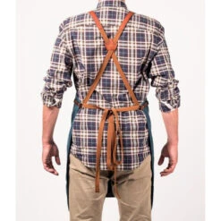 Tablier Barbecue Toile Waxée Alaskan Maker 547 - Bleu Canard -Barbecue Étagères Magasin tablier alaskan maker bleu canard 6